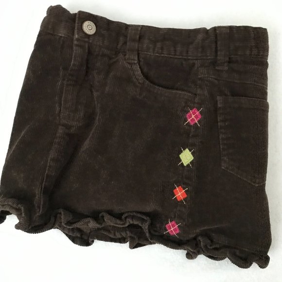 Gymboree Girls S (5-6) Set of 2, Brown Knit Cardigan & Corduroy Skort - Picture 8 of 12